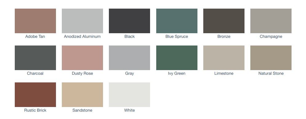 The DOWSIL 795 colour chart