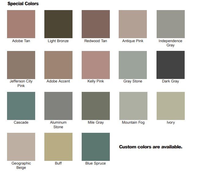 The 19 special DOWSIL CWS colours