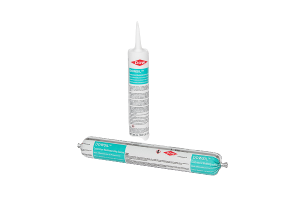 A tube of Dow DOWSIL CWS weatherproofing sealant