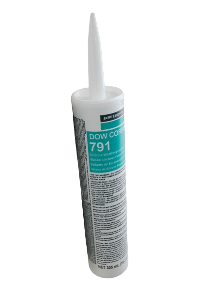 A tube of Dow DOWSIL 791 weatherproofing sealant