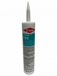 A tube of Dow DOWSIL 795 silicone building sealant