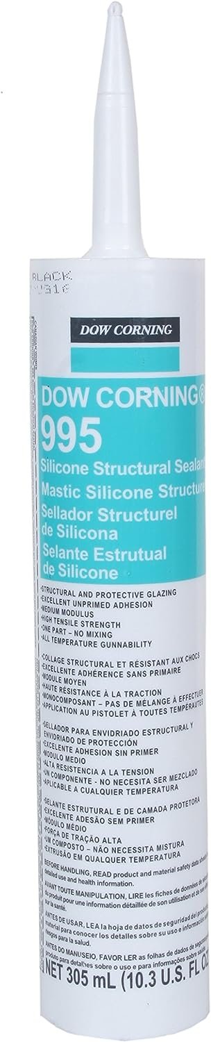 A tube of Dow DOWSIL 995 silicone structural sealant