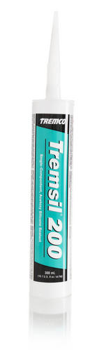 A cartridge of Tremco Tremsil 200 silicone sealant