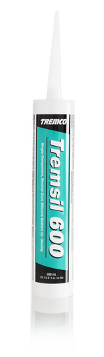 A cartridge of Tremco Tremsil 600 silicone sealant