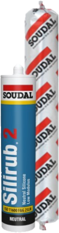 Soudal Silirub 2 neutral cure silicone cartridge
