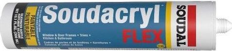 Soudal Soudacryl Flex siliconized acrylic caulk cartridge