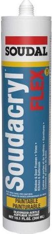 Soudal Soudacryl Flex siliconized acrylic caulk cartridge